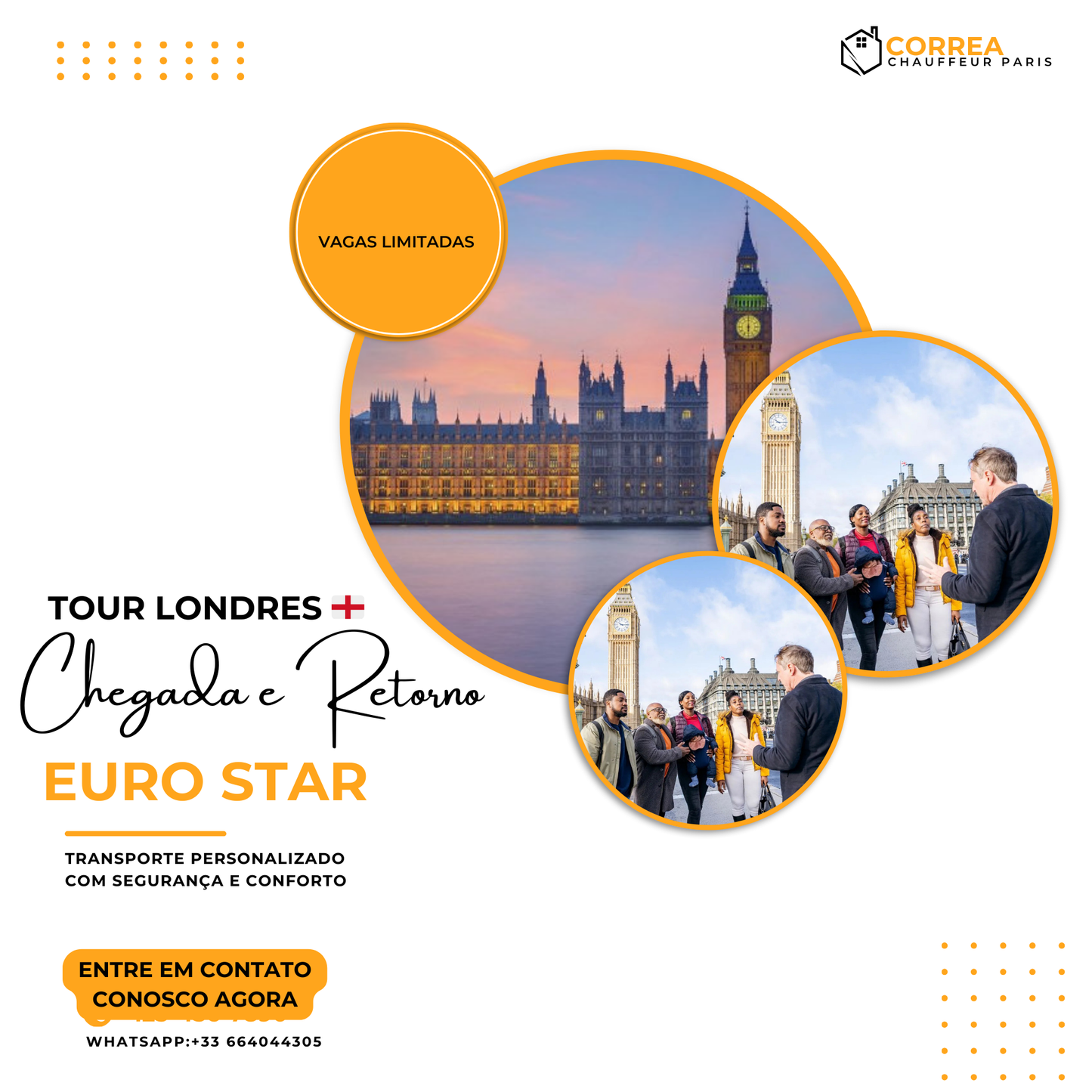 Tour Londres Acompanhado + Bilhetes Ida e Volta + Hotel 1 Noite + CityTour Incluso transporte.